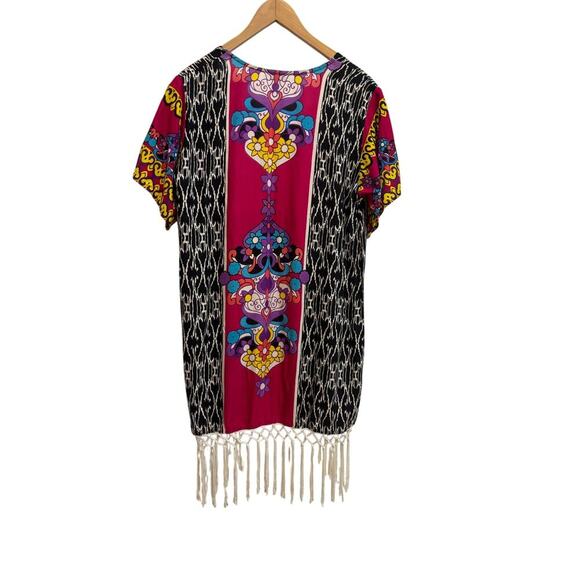 Magic Women M Bright Colorful Tassels Lightweight Kimono Night Out Beach - Picture 6 of 8